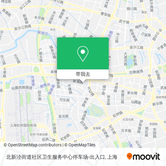 北新泾街道社区卫生服务中心停车场-出入口地图