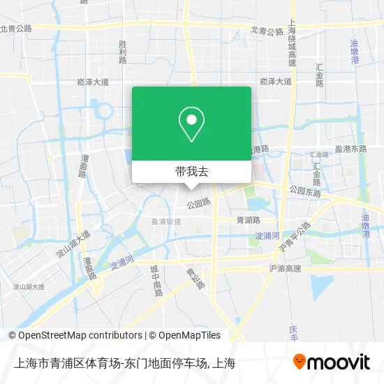 上海市青浦区体育场-东门地面停车场地图