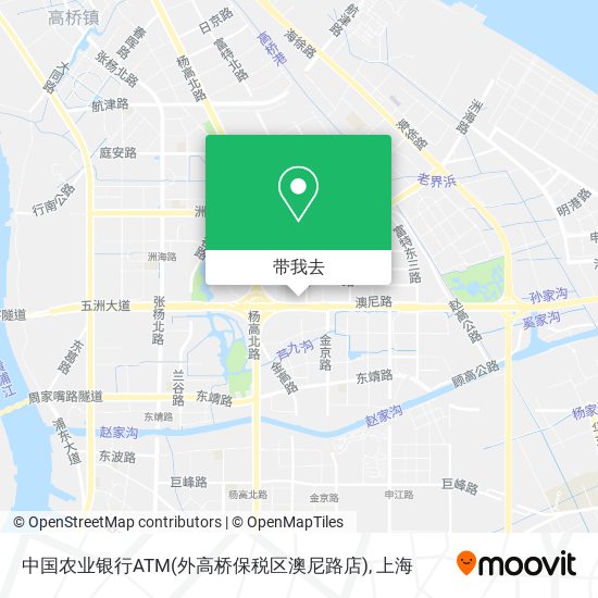 中国农业银行ATM(外高桥保税区澳尼路店)地图