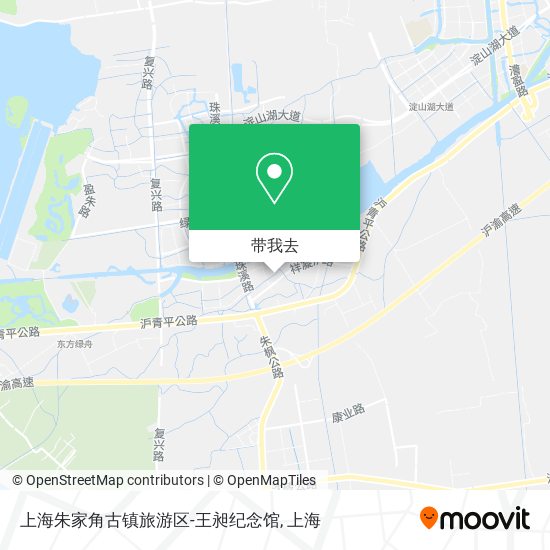 上海朱家角古镇旅游区-王昶纪念馆地图