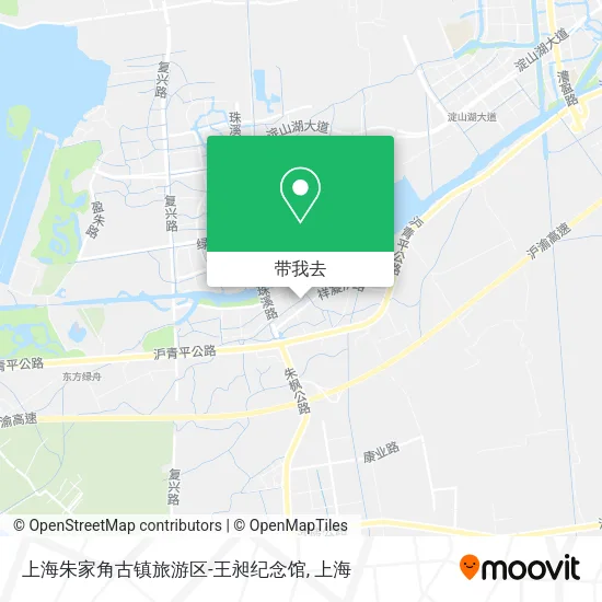 上海朱家角古镇旅游区-王昶纪念馆地图