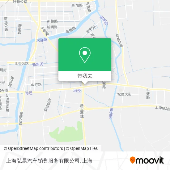 上海弘昆汽车销售服务有限公司地图