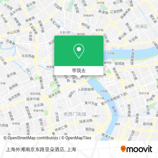 上海外滩南京东路亚朵酒店地图