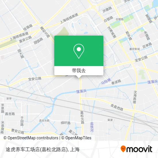 途虎养车工场店(嘉松北路店)地图