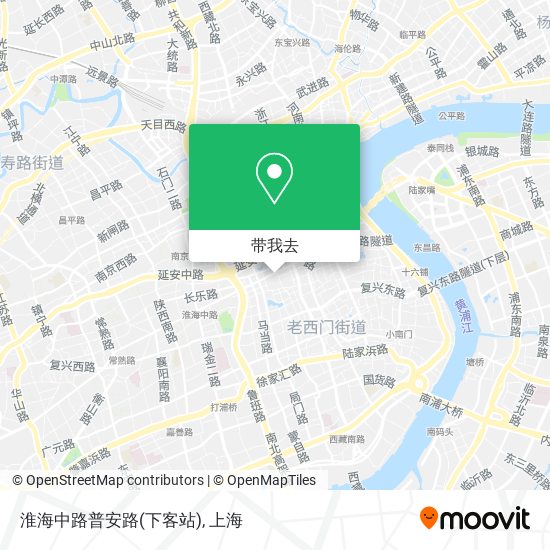 淮海中路普安路(下客站)地图