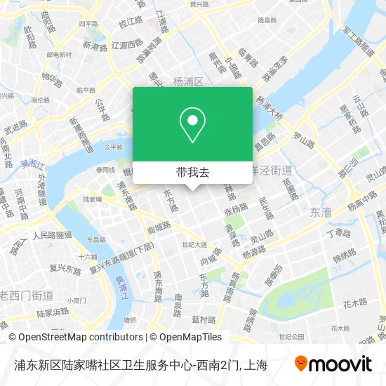 浦东新区陆家嘴社区卫生服务中心-西南2门地图