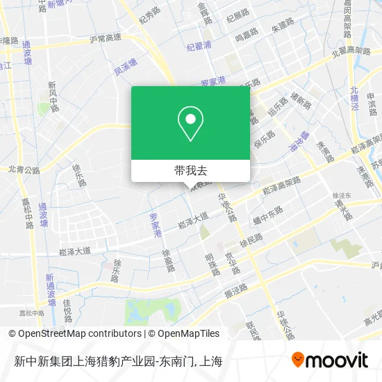 新中新集团上海猎豹产业园-东南门地图