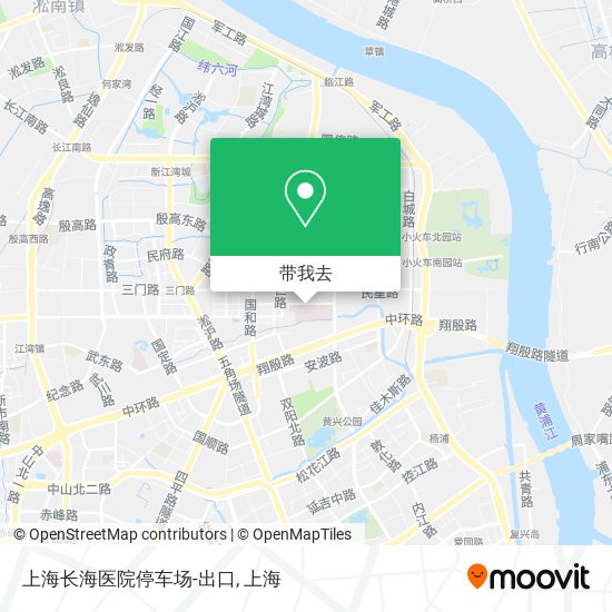 上海长海医院停车场-出口地图
