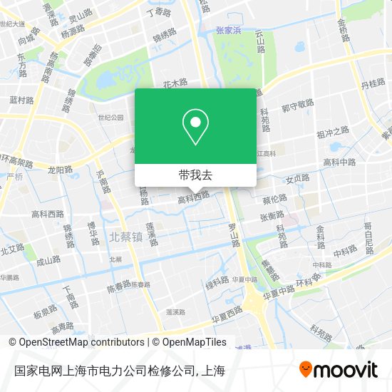 国家电网上海市电力公司检修公司地图