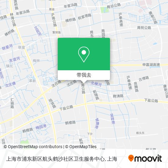 上海市浦东新区航头鹤沙社区卫生服务中心地图