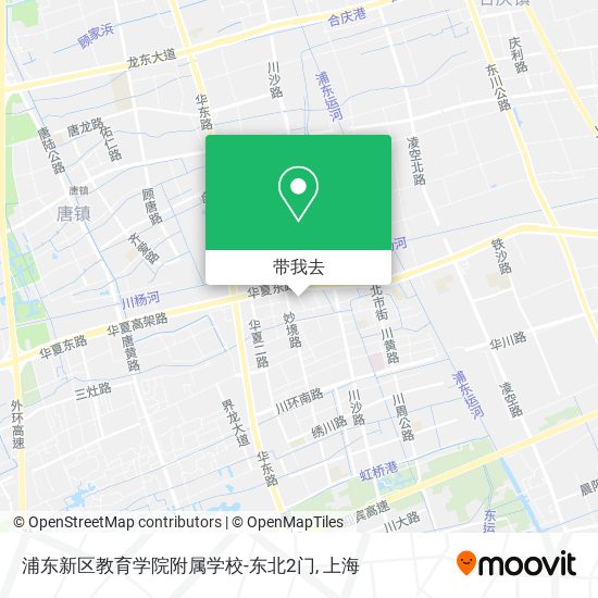 浦东新区教育学院附属学校-东北2门地图