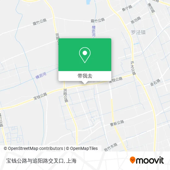 宝钱公路与追阳路交叉口地图
