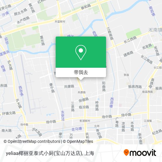 yeliaa椰丽亚泰式小厨(宝山万达店)地图