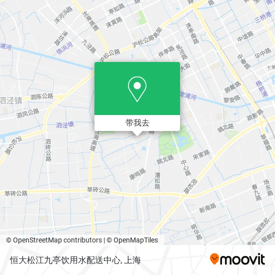 恒大松江九亭饮用水配送中心地图