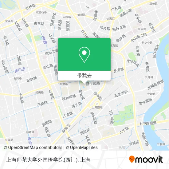 上海师范大学外国语学院(西门)地图