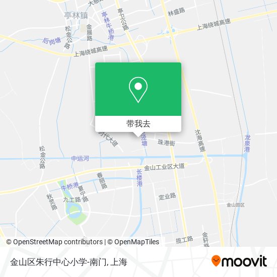 金山区朱行中心小学-南门地图