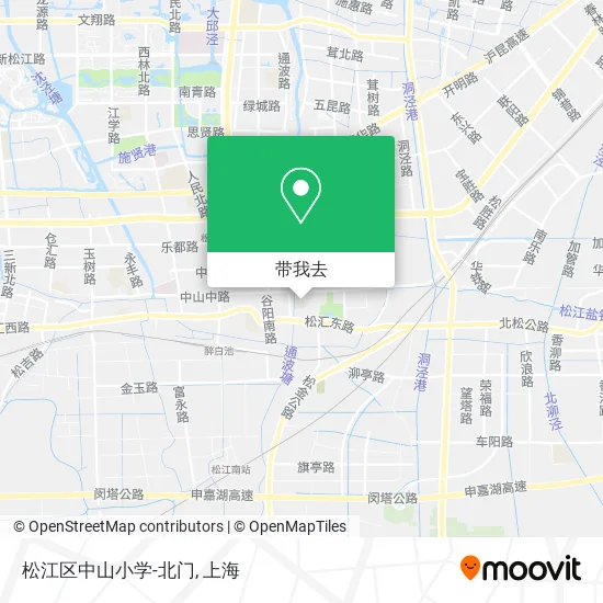 松江区中山小学-北门地图