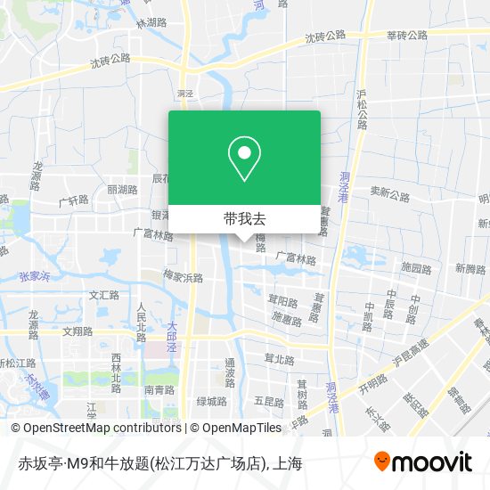 赤坂亭·M9和牛放题(松江万达广场店)地图