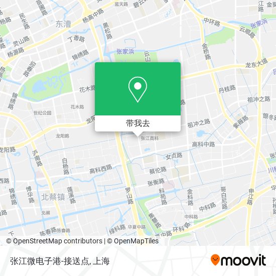 张江微电子港-接送点地图