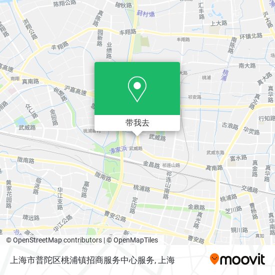上海市普陀区桃浦镇招商服务中心服务地图
