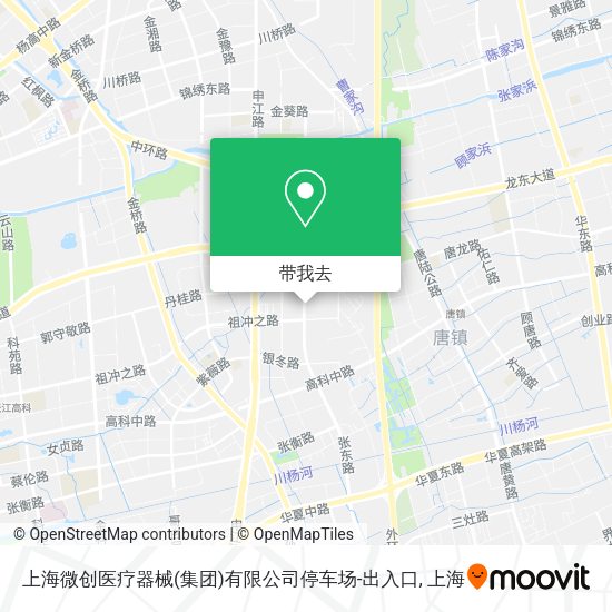 上海微创医疗器械(集团)有限公司停车场-出入口地图