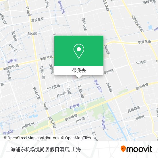 上海浦东机场悦尚居假日酒店地图