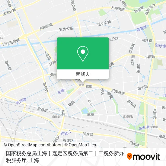 国家税务总局上海市嘉定区税务局第二十二税务所办税服务厅地图