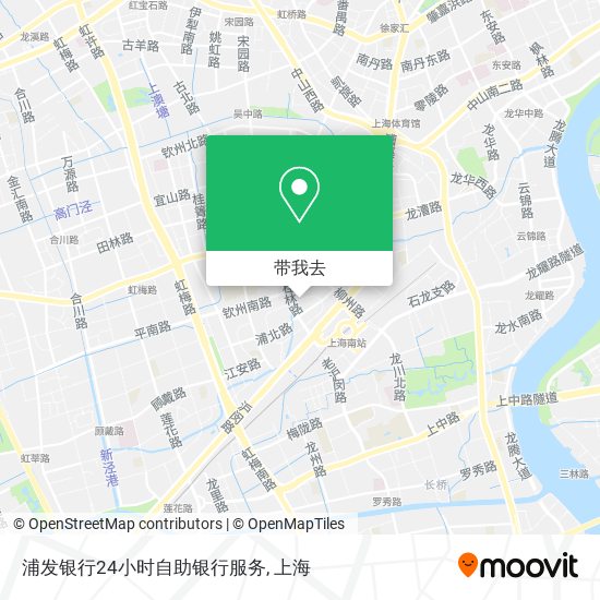 浦发银行24小时自助银行服务地图