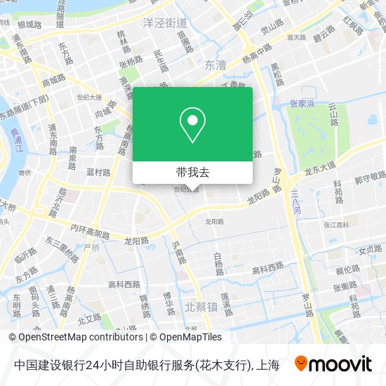 中国建设银行24小时自助银行服务(花木支行)地图