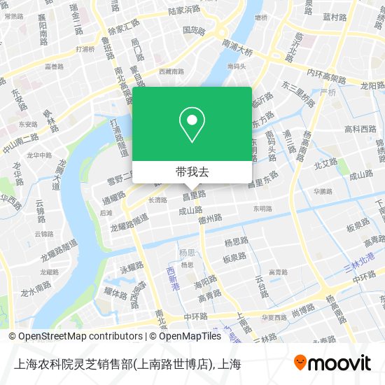 上海农科院灵芝销售部(上南路世博店)地图