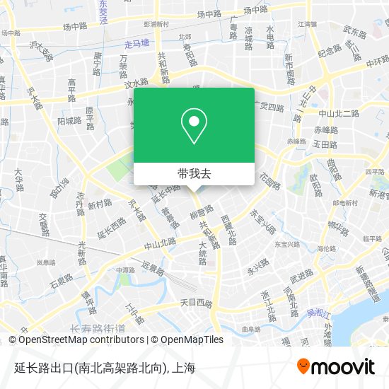 延长路出口(南北高架路北向)地图