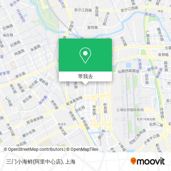 三门小海鲜(阿里中心店)地图