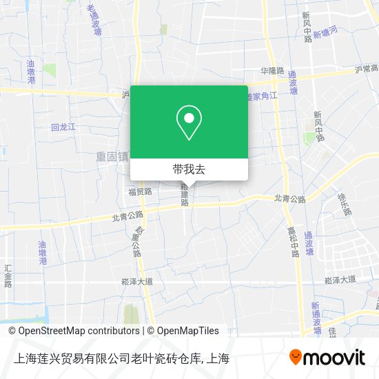上海莲兴贸易有限公司老叶瓷砖仓库地图