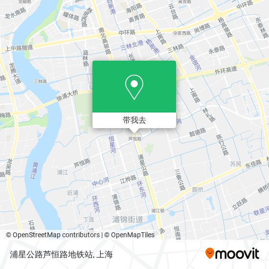 浦星公路芦恒路地铁站地图