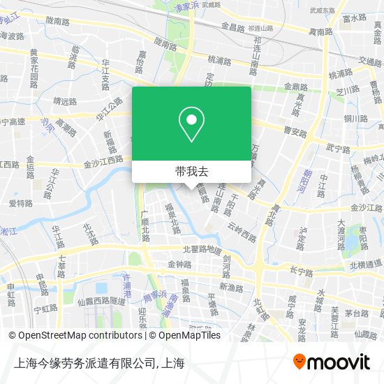 上海今缘劳务派遣有限公司地图