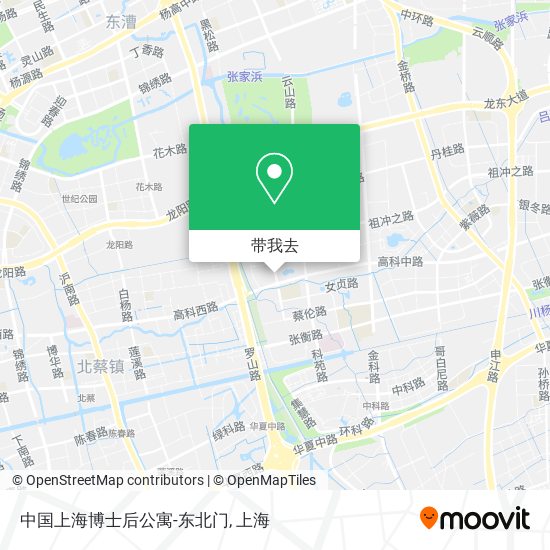 中国上海博士后公寓-东北门地图