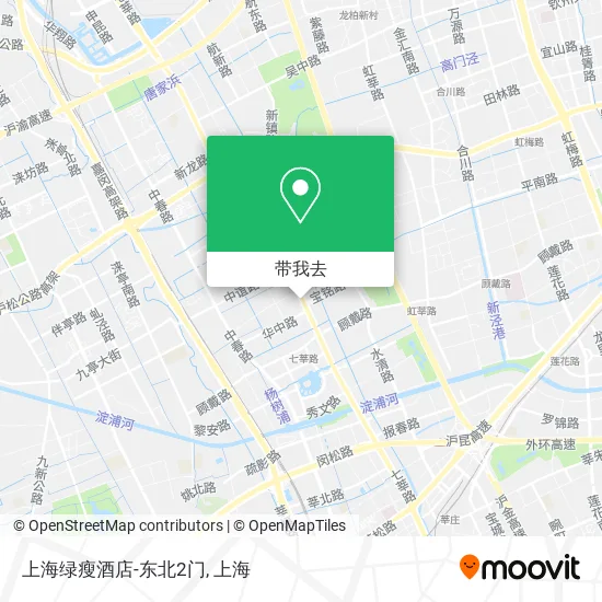上海绿瘦酒店-东北2门地图