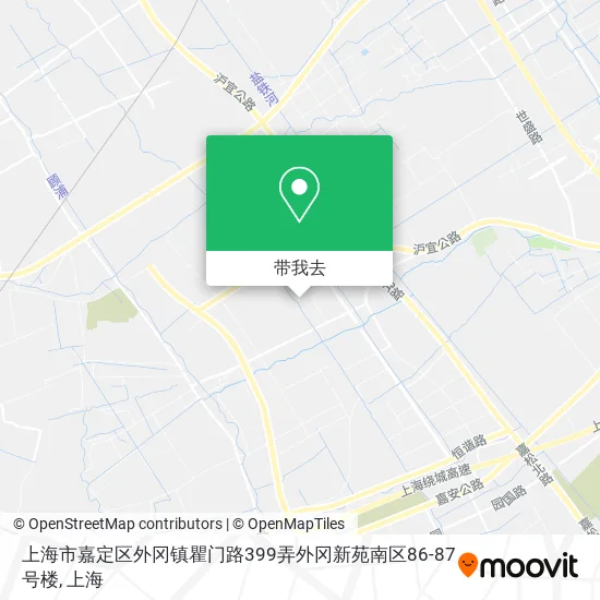 上海市嘉定区外冈镇瞿门路399弄外冈新苑南区86-87号楼地图