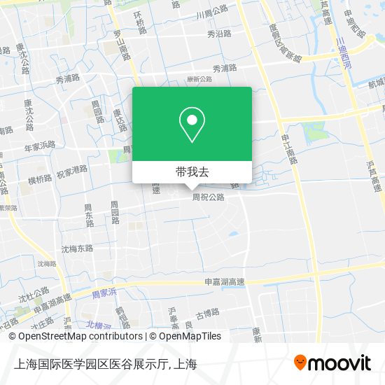 上海国际医学园区医谷展示厅地图