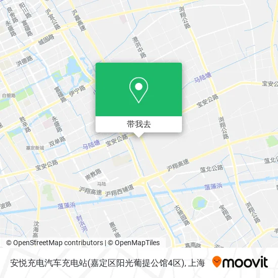 安悦充电汽车充电站(嘉定区阳光葡提公馆4区)地图