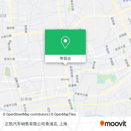 正凯汽车销售有限公司青浦店地图
