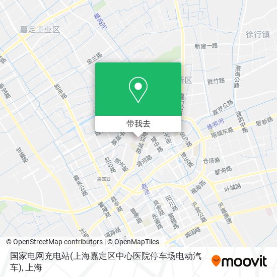 国家电网充电站(上海嘉定区中心医院停车场电动汽车)地图