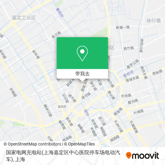 国家电网充电站(上海嘉定区中心医院停车场电动汽车)地图