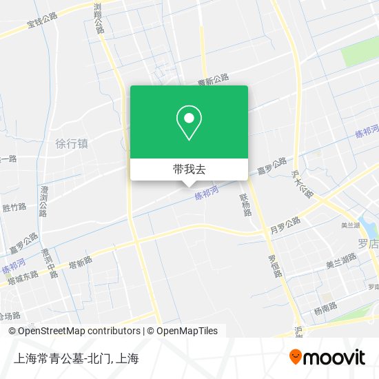 上海常青公墓-北门地图