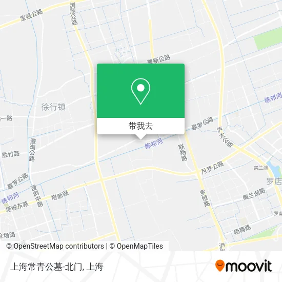 上海常青公墓-北门地图