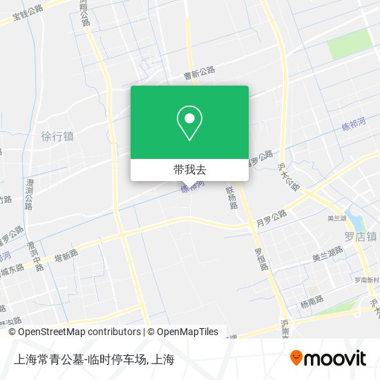 上海常青公墓-临时停车场地图