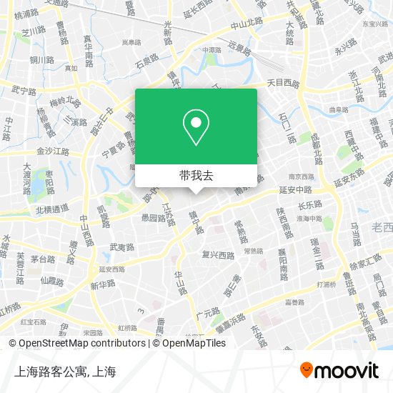 上海路客公寓地图