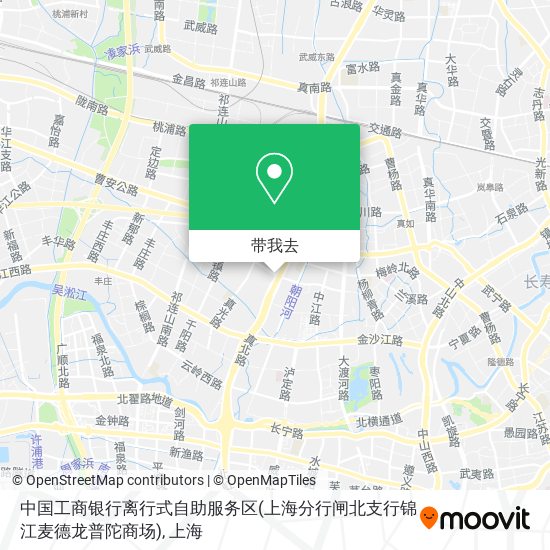 中国工商银行离行式自助服务区(上海分行闸北支行锦江麦德龙普陀商场)地图