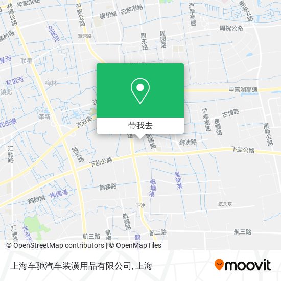 上海车驰汽车装潢用品有限公司地图