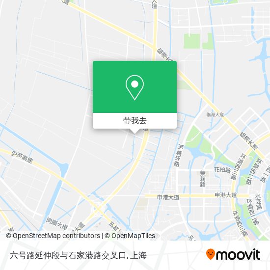 六号路延伸段与石家港路交叉口地图